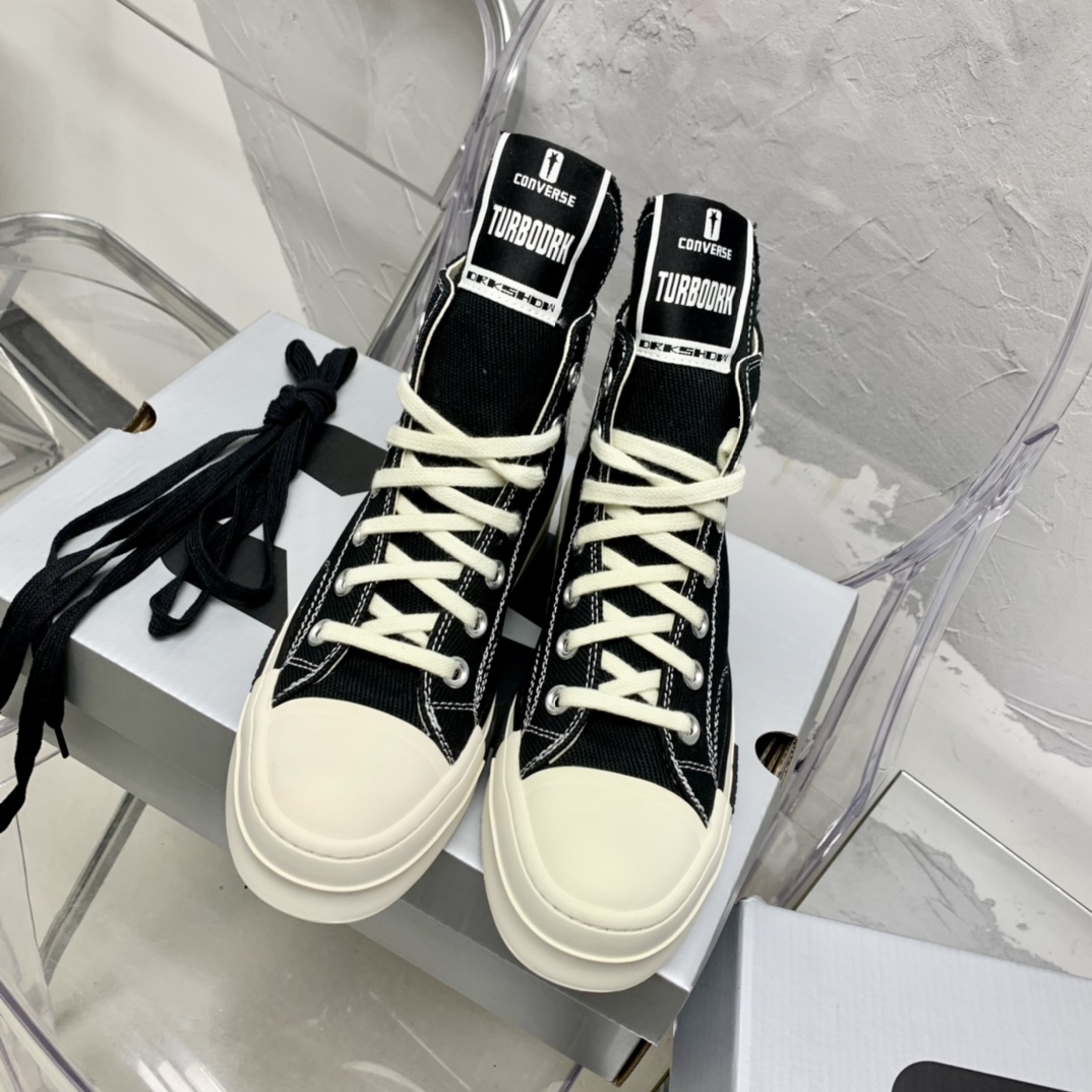 Rick Owensx Converse x Drkshdw Drkstar Hi Sneakers - EUR FASHION