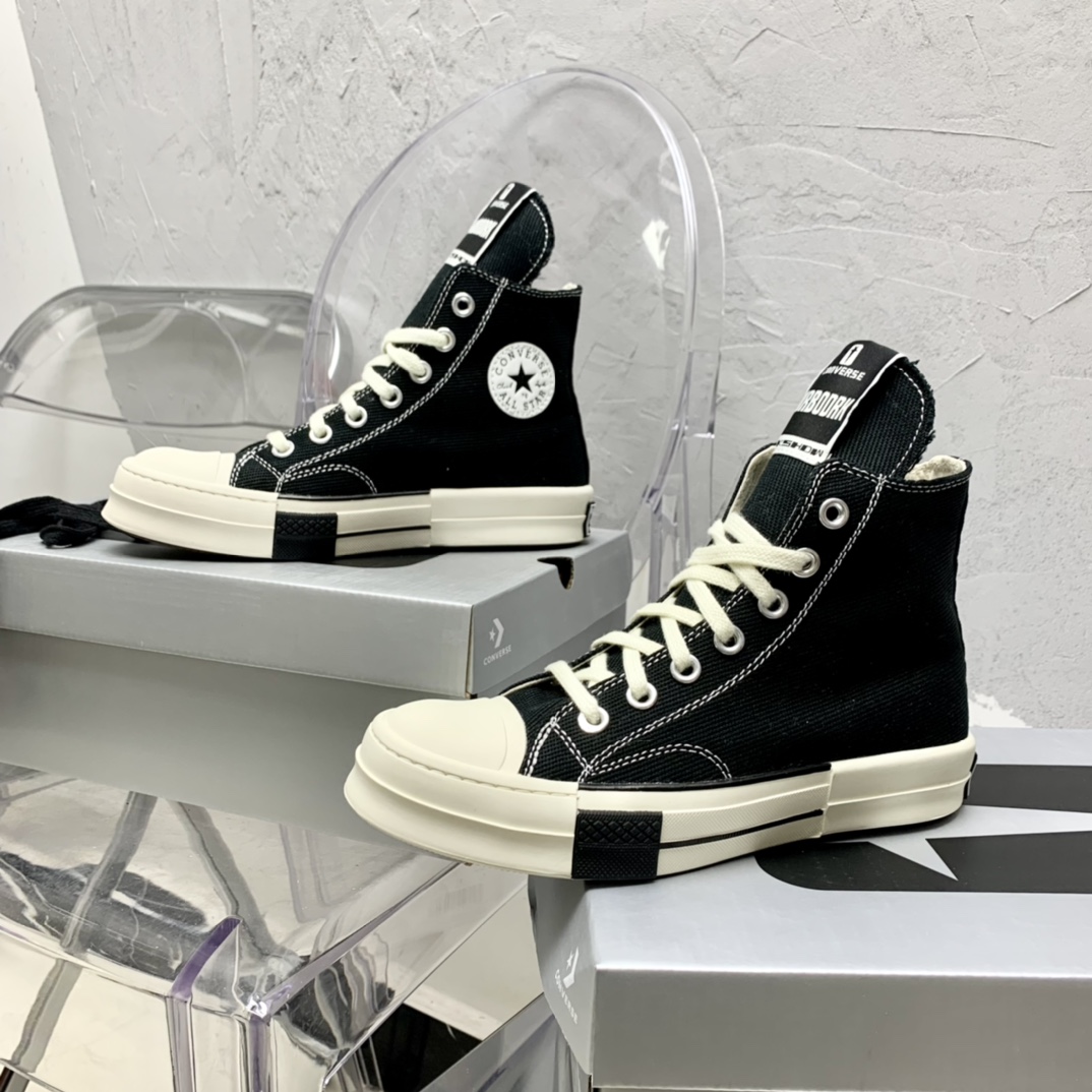 Rick Owensx Converse x Drkshdw Drkstar Hi Sneakers - EUR FASHION