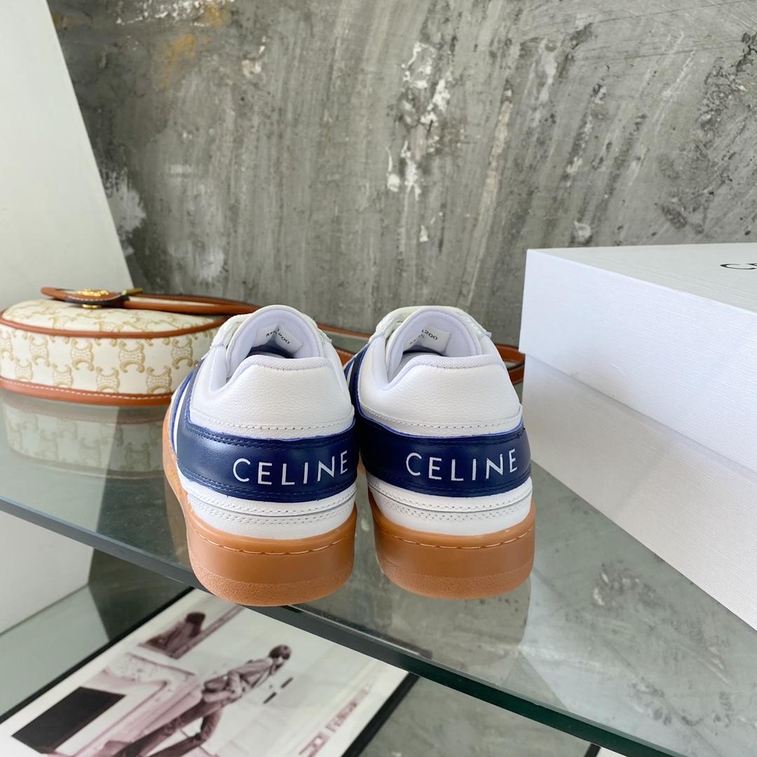 Celine Trainer Low Schnür-Sneaker aus Kalbsleder - EUR FASHION