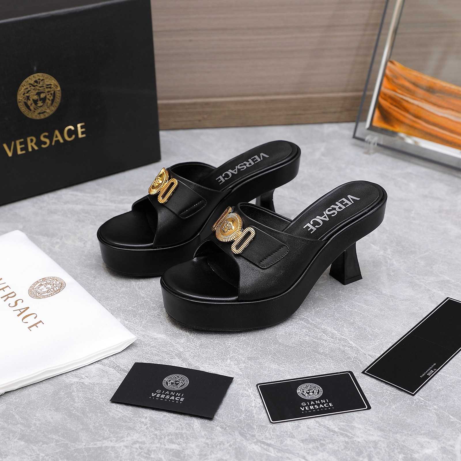 Versace Medusa Biggie Crystal Mules - EUR FASHION