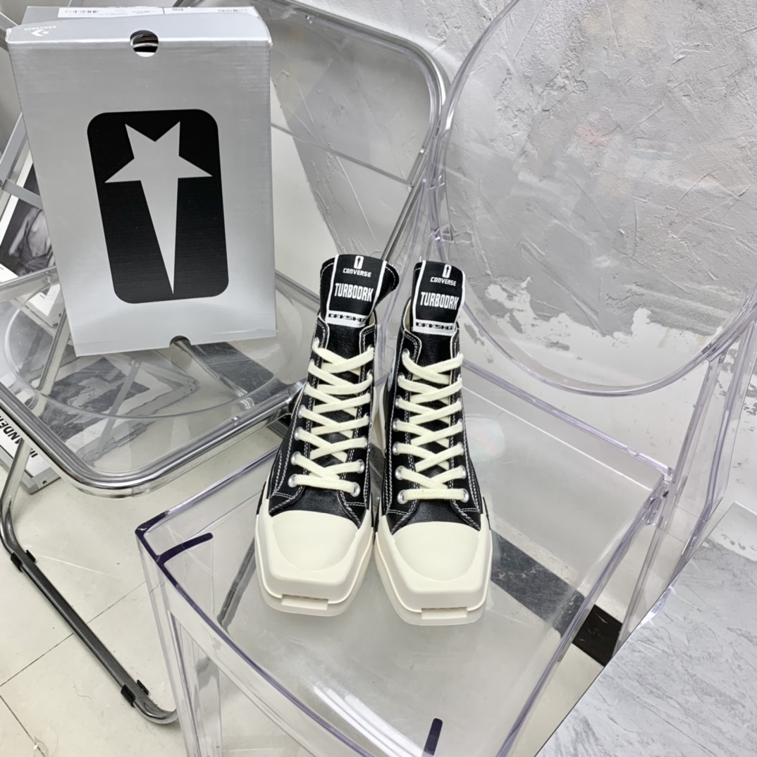 Rick Owens x Converse x Drkshdw Turbodrk Sneakers - EUR FASHION