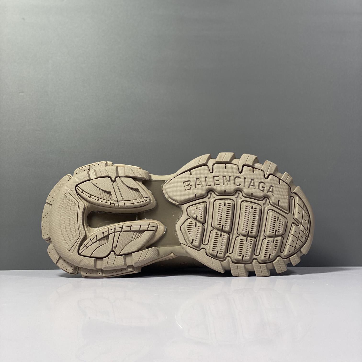 Balenciaga Track Sneaker Mule aus dunkelbeigem und schwarzem Mesh und Nylon - EUR FASHION