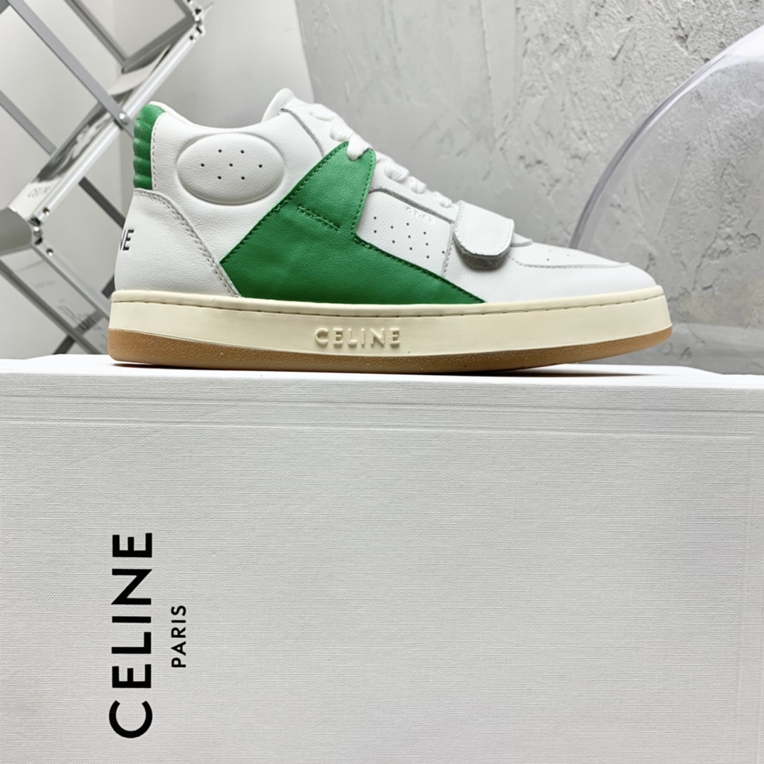 Celine CT-02 Mid Sneaker mit Klettverschluss aus Kalbsleder - EUR FASHION