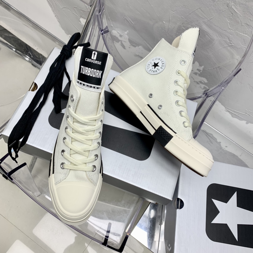 Rick Owensx Converse x Drkshdw Drkstar Hi Sneakers - EUR FASHION