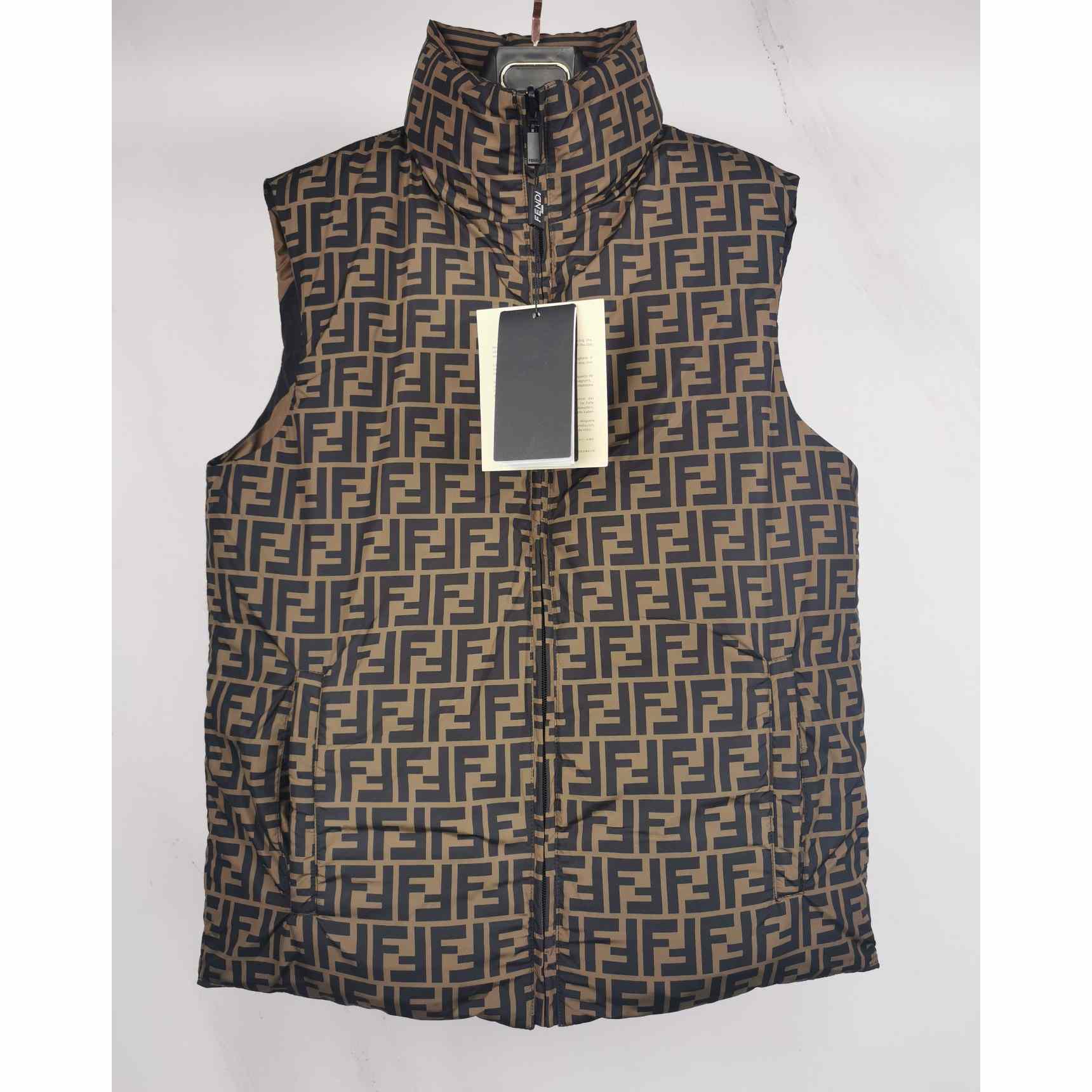 Fendi Gilet Braune Nylonweste - EUR FASHION