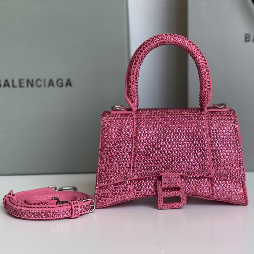 Balenciaga Hourglass XS Handtasche mit Strasssteinen (19-8-21cm) - EUR FASHION