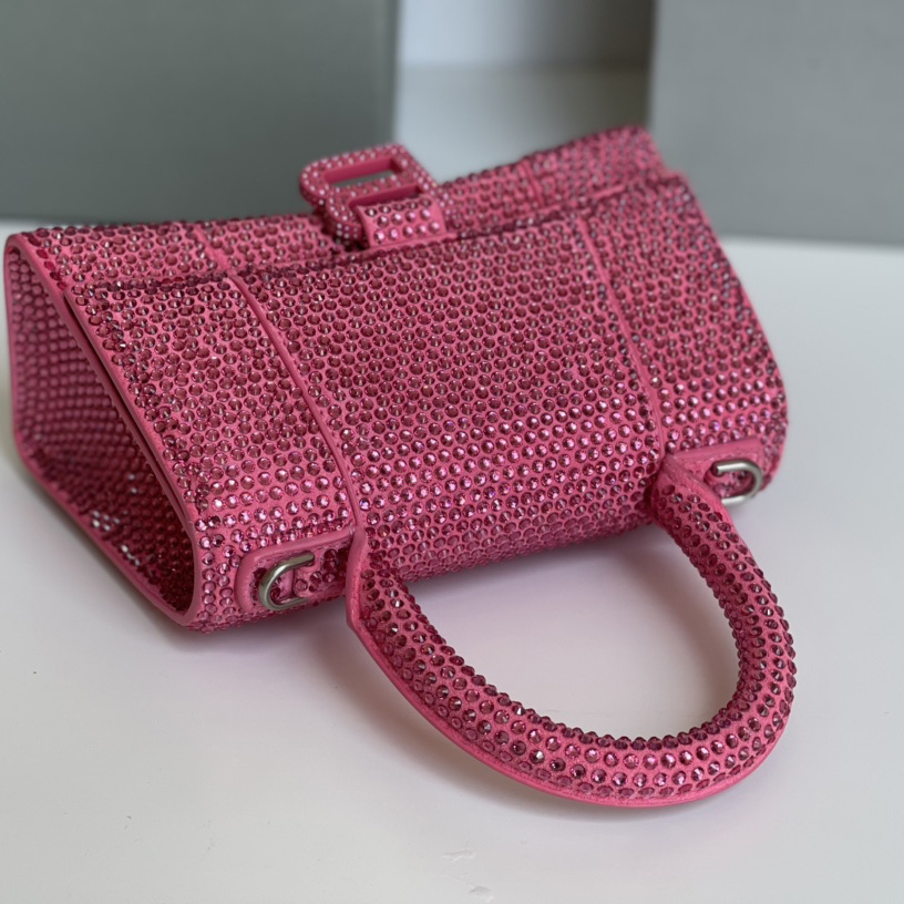 Balenciaga Hourglass XS Handtasche mit Strasssteinen (19-8-21cm) - EUR FASHION