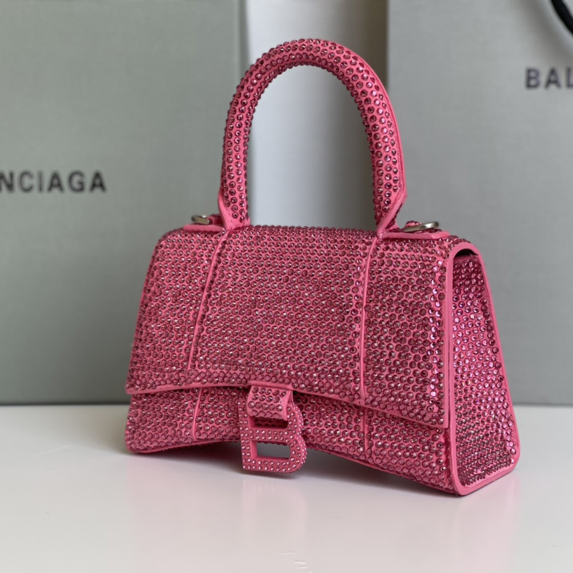 Balenciaga Hourglass XS Handtasche mit Strasssteinen (19-8-21cm) - EUR FASHION