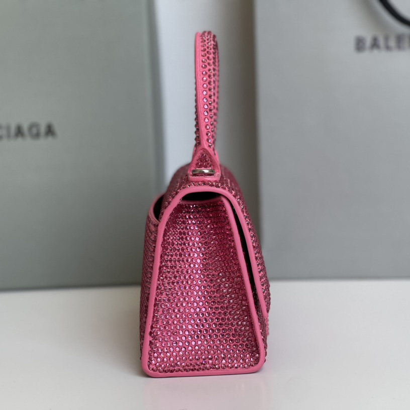 Balenciaga Hourglass XS Handtasche mit Strasssteinen (19-8-21cm) - EUR FASHION