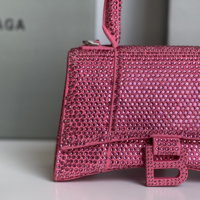 Balenciaga Hourglass XS Handtasche mit Strasssteinen (19-8-21cm) - EUR FASHION