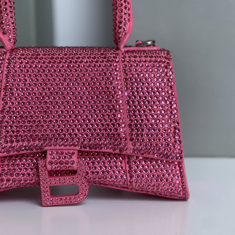 Balenciaga Hourglass XS Handtasche mit Strasssteinen (19-8-21cm) - EUR FASHION