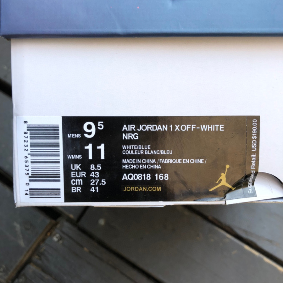 Off-White x Air Jordan 1 OW High Sneaker 50818-168 - EUR FASHION