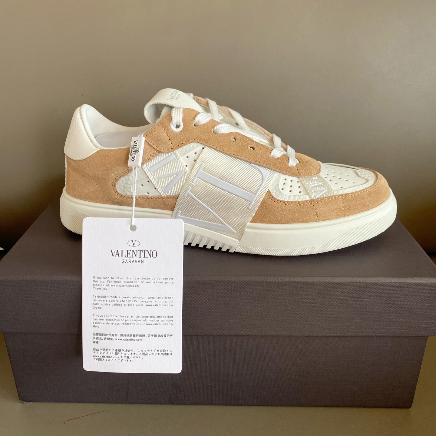 Low-Top-Sneaker „Valenti“ aus Kalbsleder „Vl7n“ mit Bändern - EUR FASHION