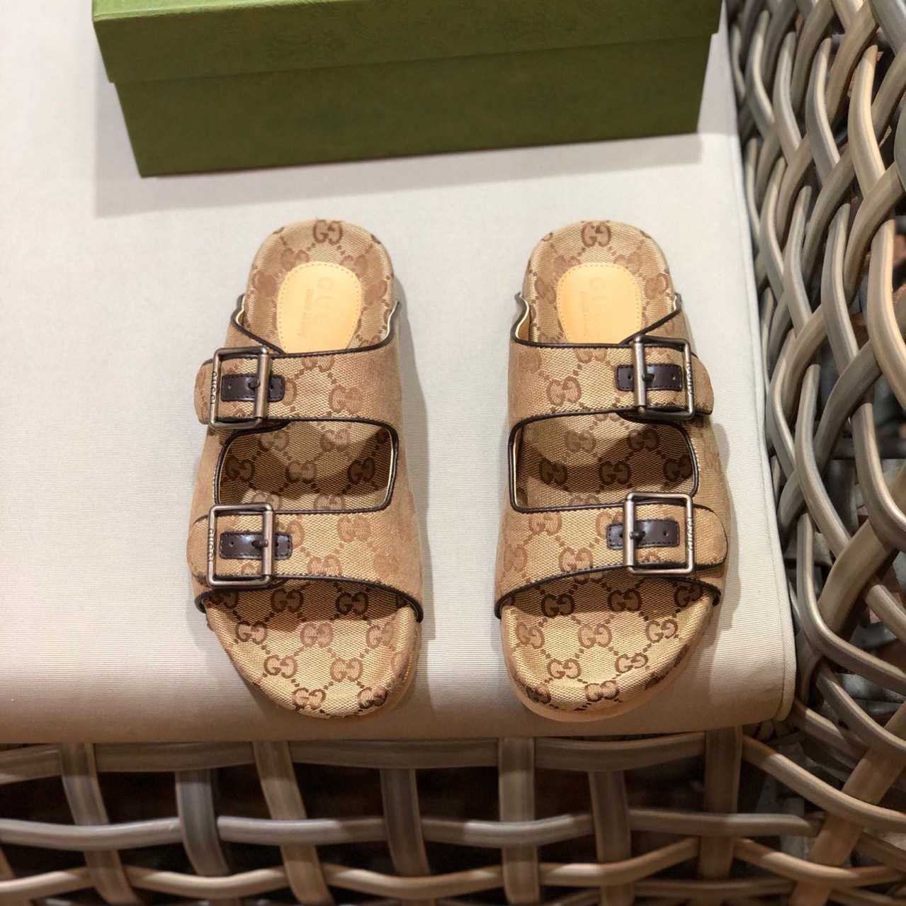 Gucci Herren-Slide-Sandale mit Riemen - EUR FASHION