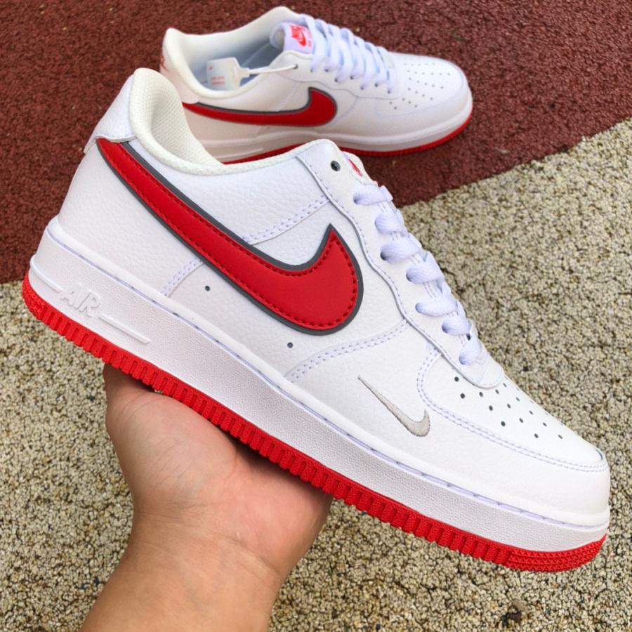 Air Force 1’07 Low „White/University Red/Sliver“ Sneaker DX9269-101 - EUR FASHION