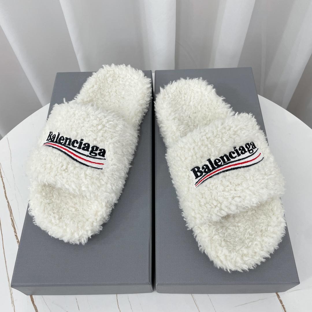 Balenciaga Furry Slide Sandale - EUR FASHION