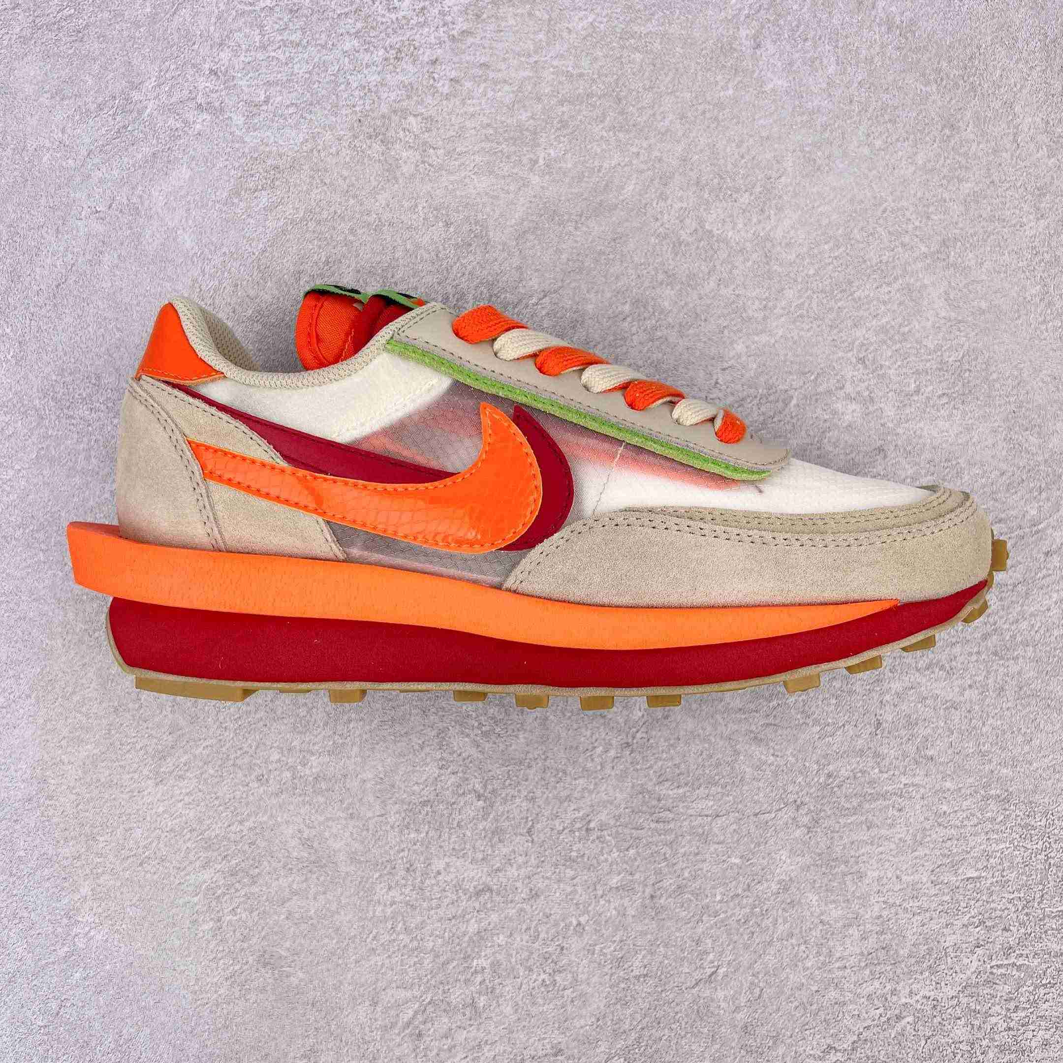 Clot × Sacai × NK LDWaffle'Net Orange Blaze' Sneaker DH1347-100 - EUR FASHION