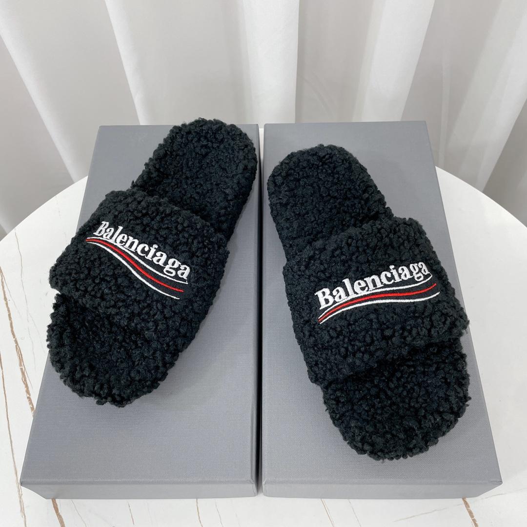 Balenciaga Furry Slide Sandale - EUR FASHION