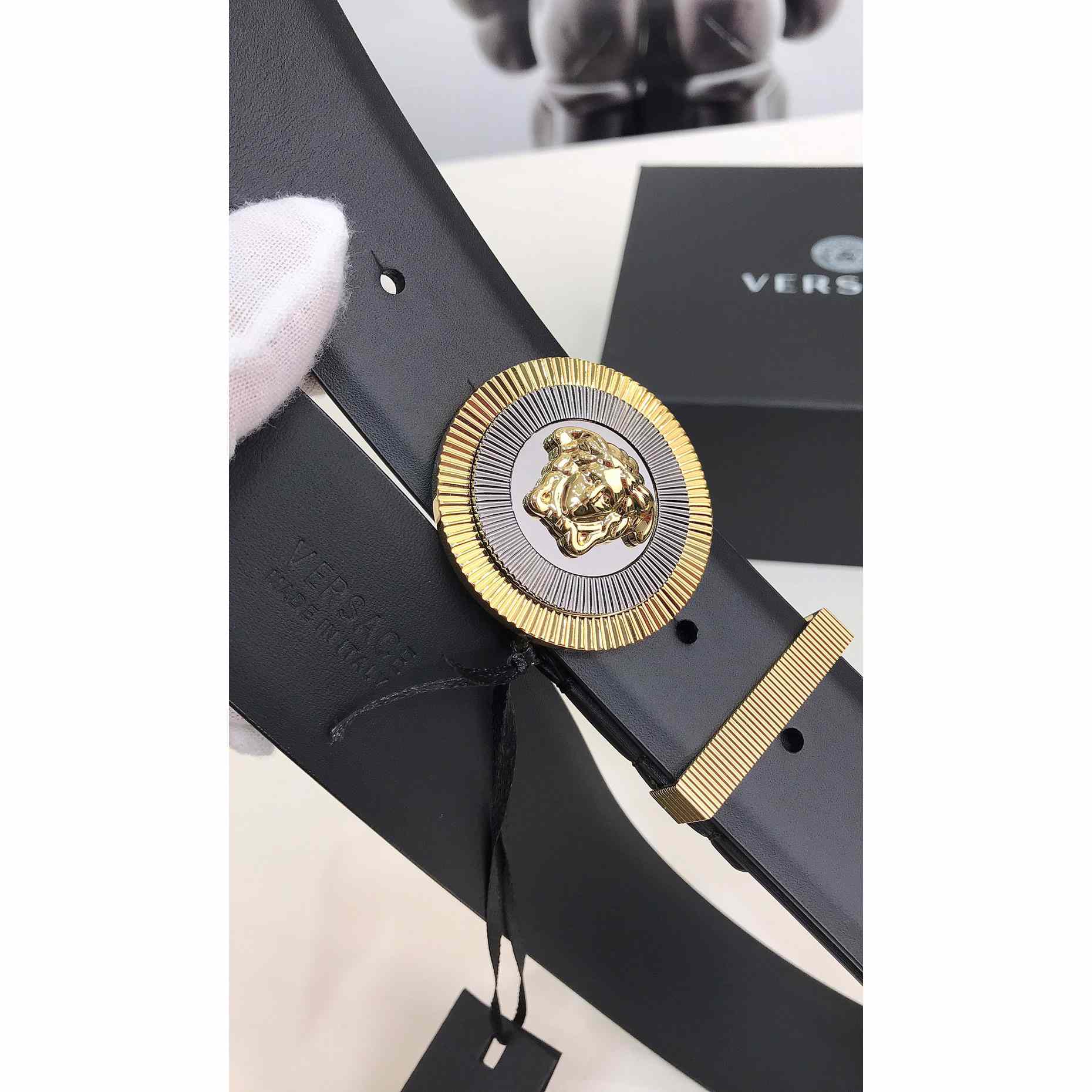 Versace Emaille-Medusa-Biggie-Gürtel, 40 mm - EUR FASHION