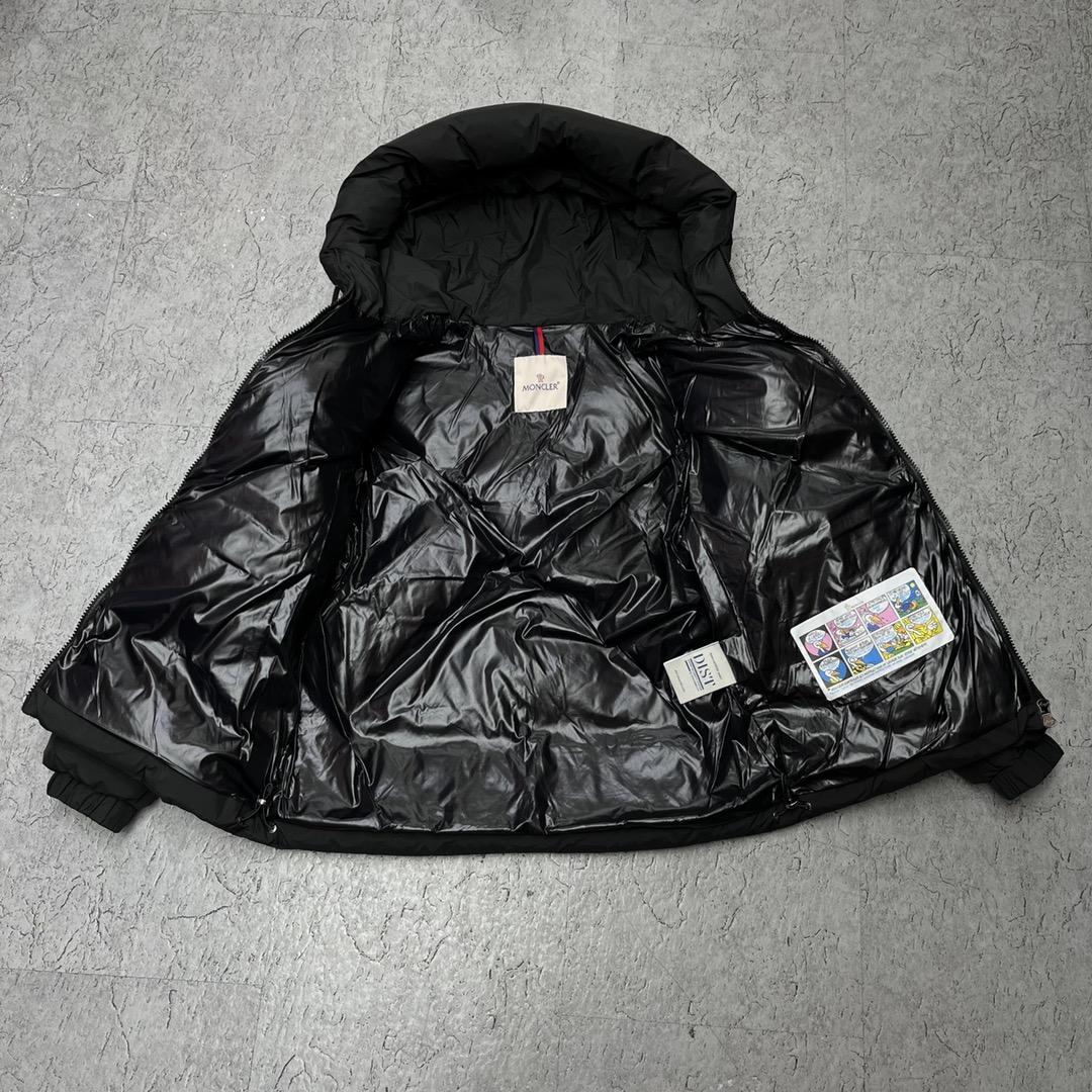 Moncler Schwarze Daynamic Porossan Daunenjacke - EUR FASHION