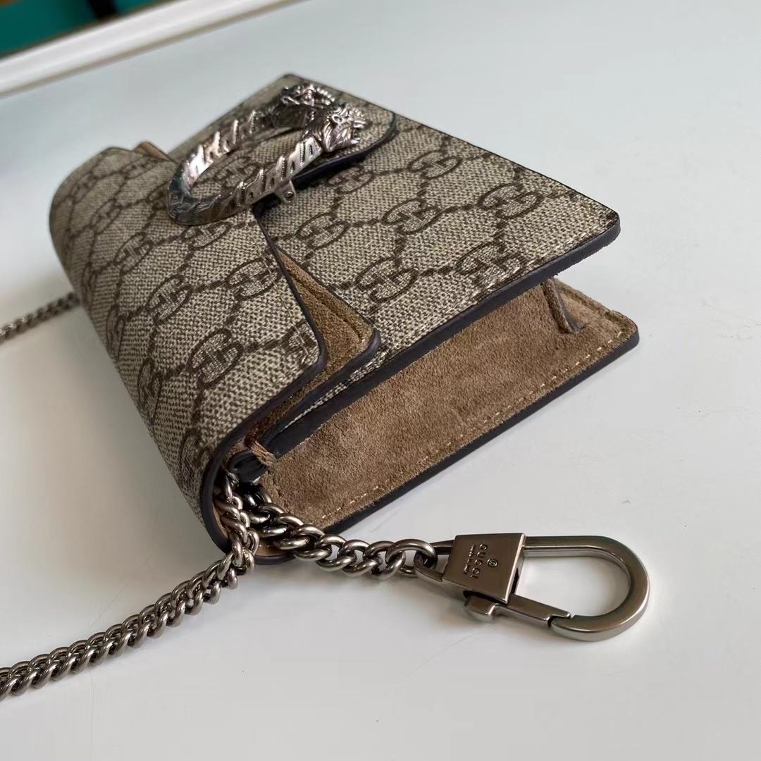 Gucci Dionysus GG Supreme Super Mini Bag(16.5-10-4.5cm)   476432 - EUR FASHION