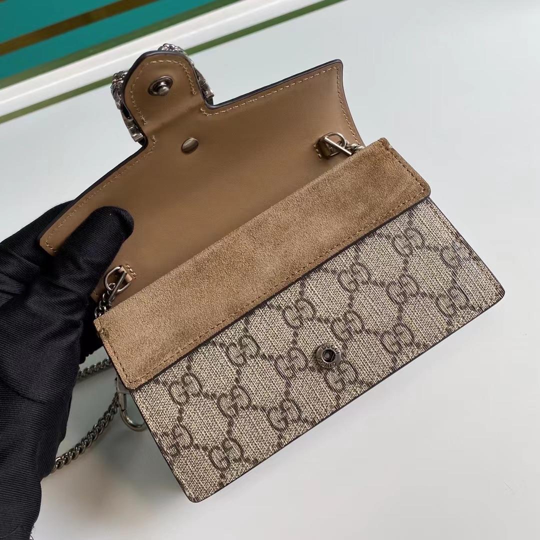 Gucci Dionysus GG Supreme Super Mini Bag(16.5-10-4.5cm)   476432 - EUR FASHION