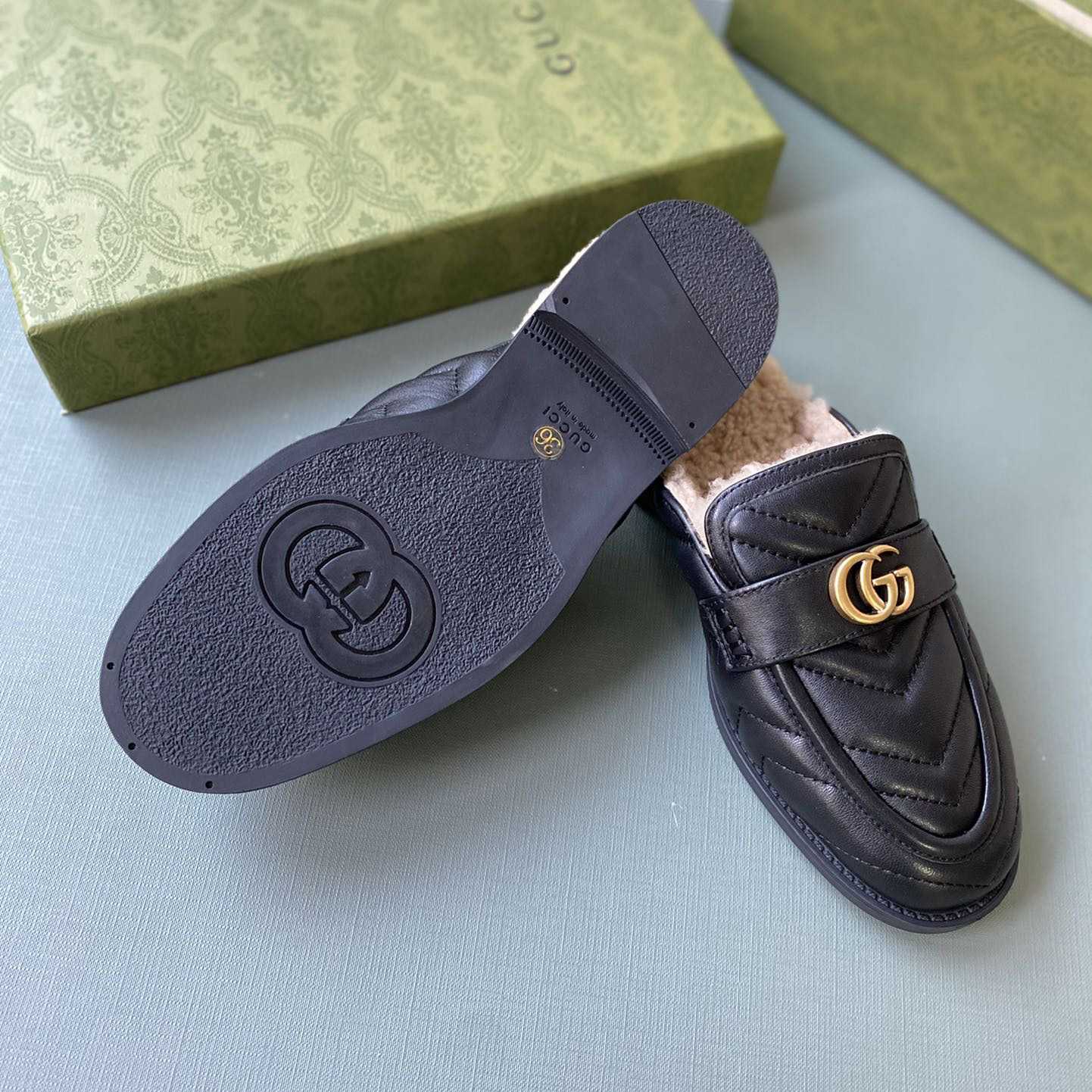 Gucci Damen-Hausschuhe mit doppeltem G - EUR FASHION