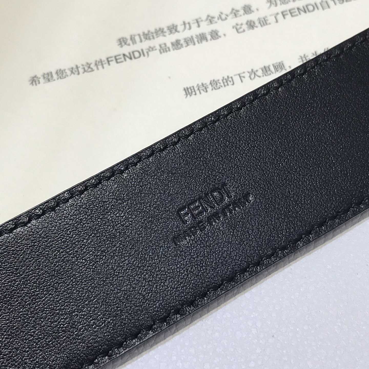 Fendi Edge schwarzer Ledergürtel - EUR FASHION