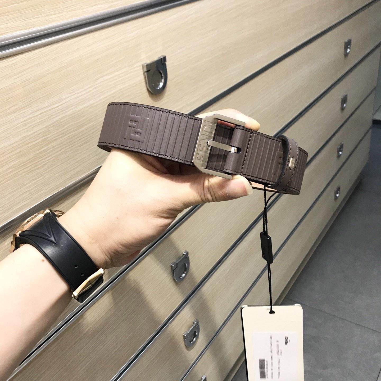 Fendi Brauner Ledergürtel - EUR FASHION