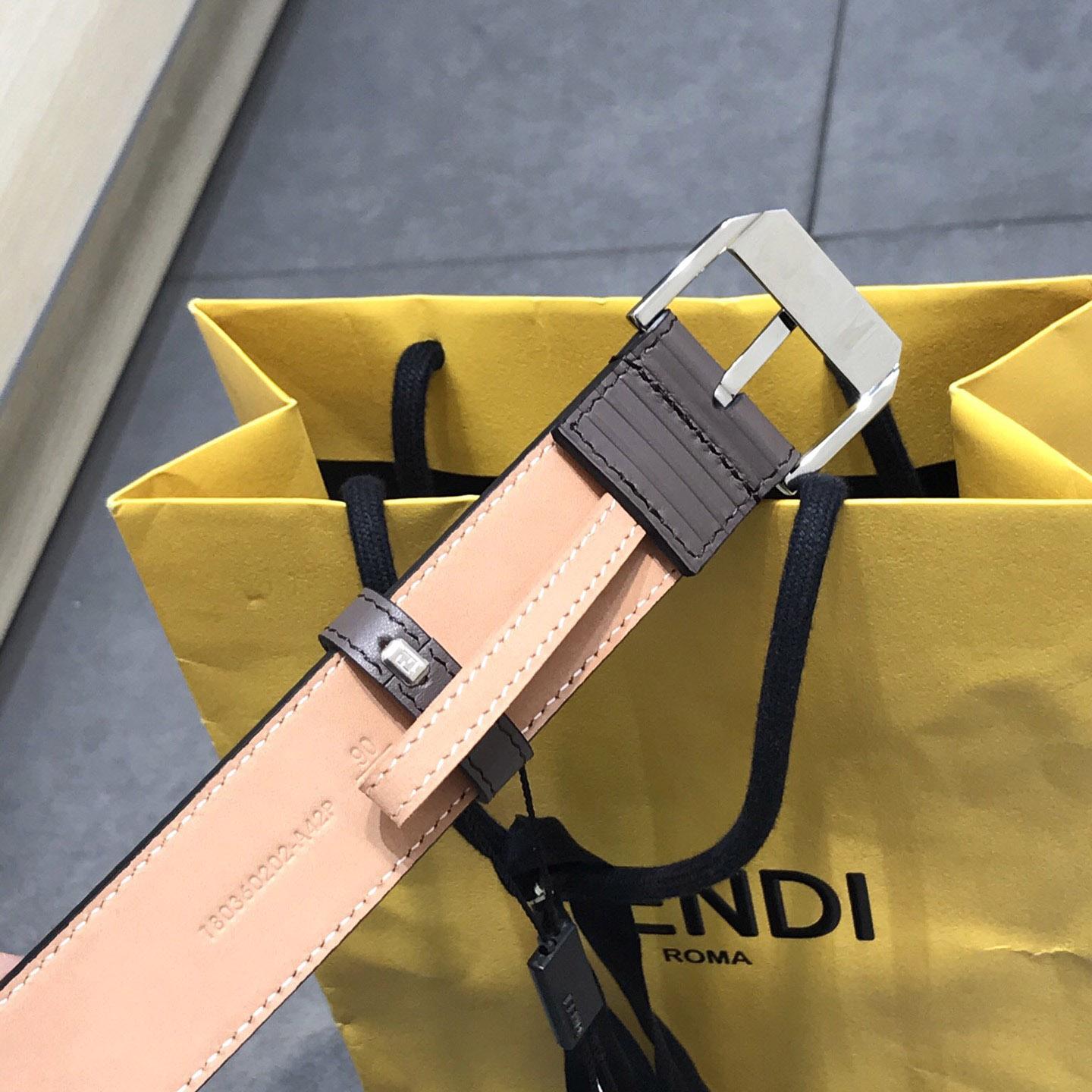 Fendi Brauner Ledergürtel - EUR FASHION
