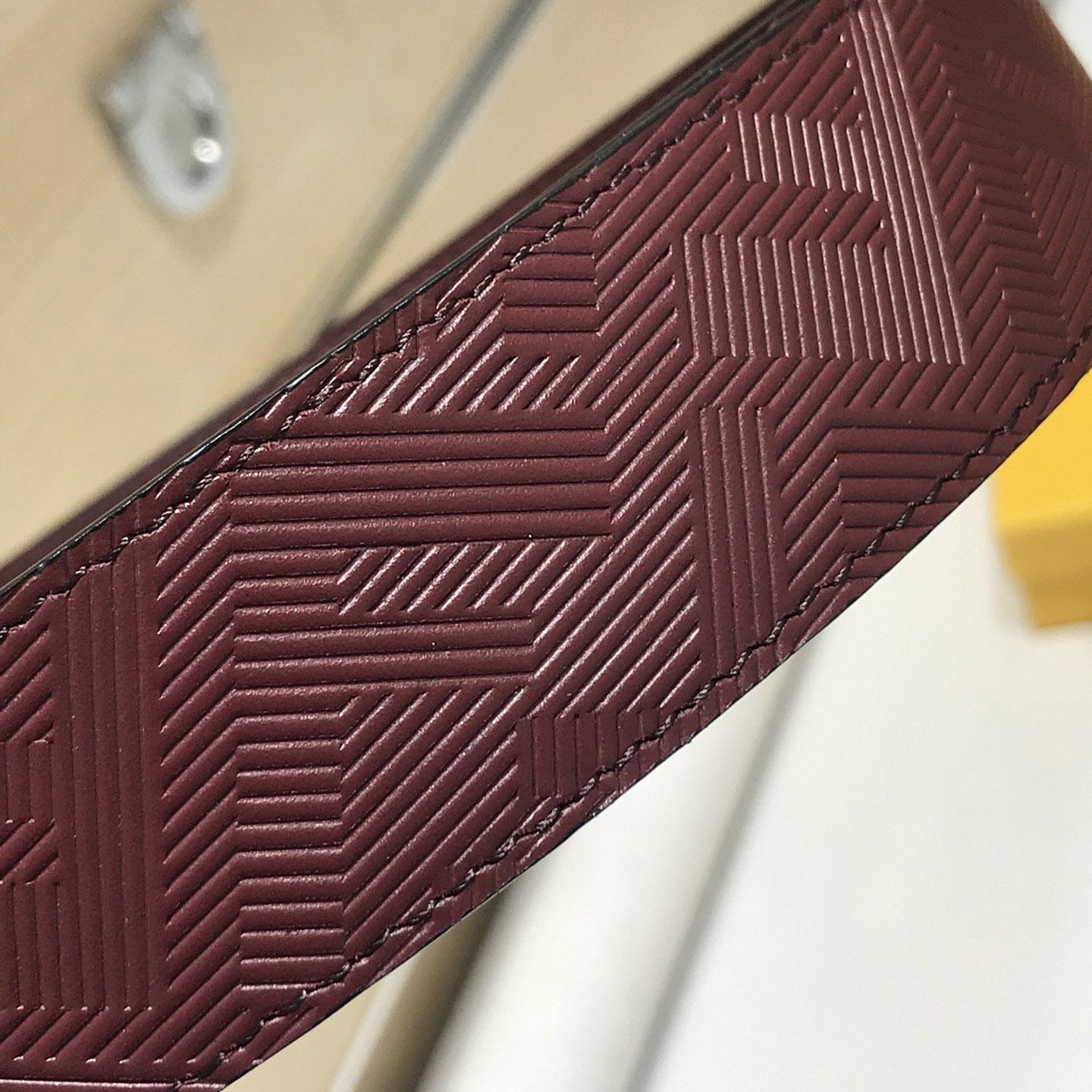 Fendi Edge Burgunderroter Ledergürtel - EUR FASHION