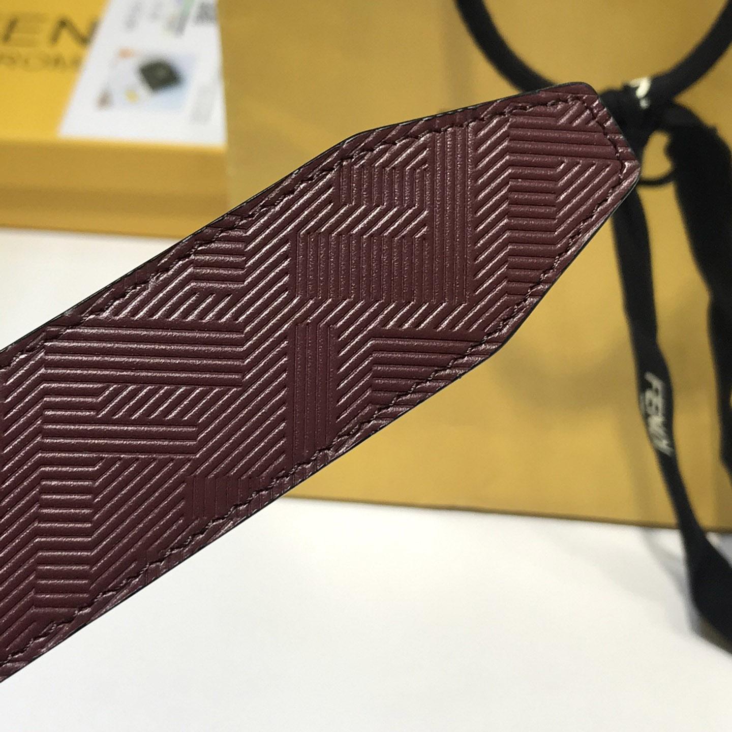 Fendi Edge Burgunderroter Ledergürtel - EUR FASHION