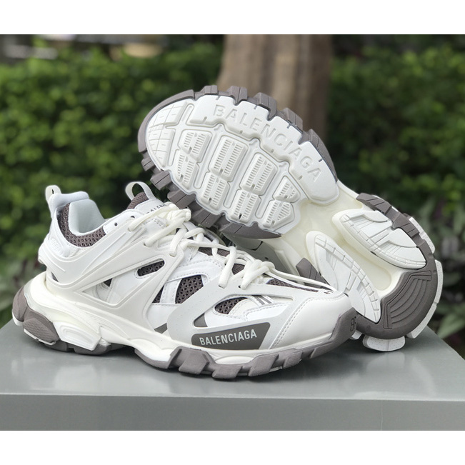 Balenciaga Track Sneaker aus cremefarbenem und dunkelgrauem Mesh und Nylon - EUR FASHION