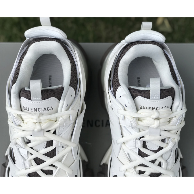 Balenciaga Track Sneaker aus cremefarbenem und dunkelgrauem Mesh und Nylon - EUR FASHION