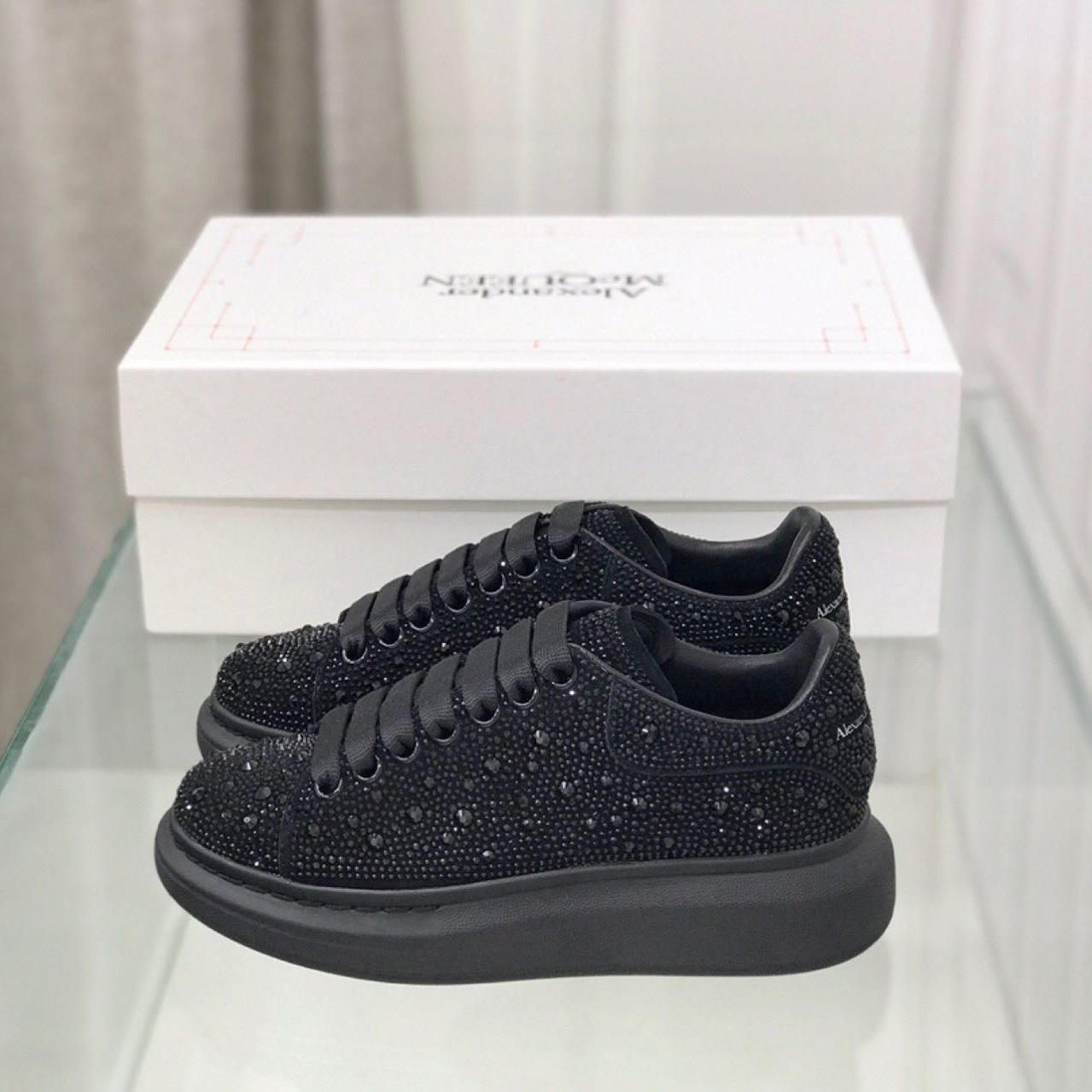 Alexander Mqueen – Glitzernde, übergroße Sneakers - EUR FASHION