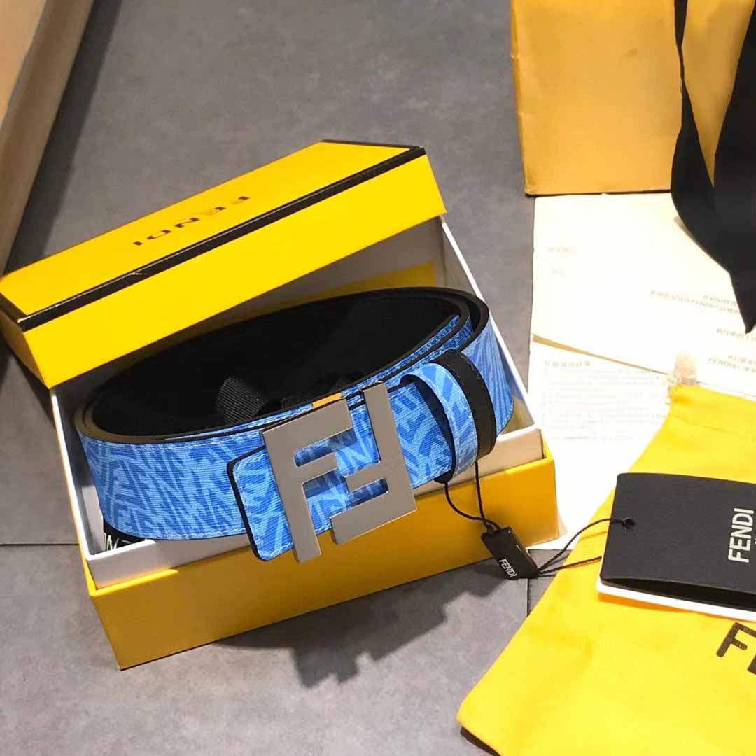 Fendi Blauer Ledergürtel - EUR FASHION