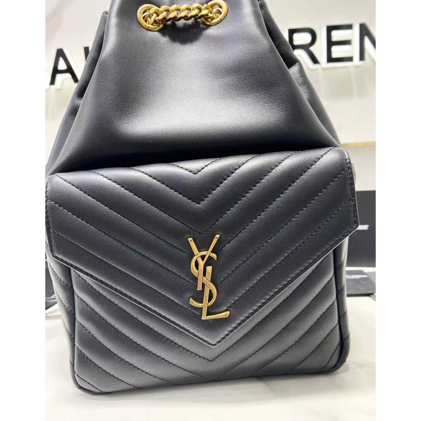 Saint Laurent Joe Kordelzug-Stepprucksack (22–29–15 cm) - EUR FASHION