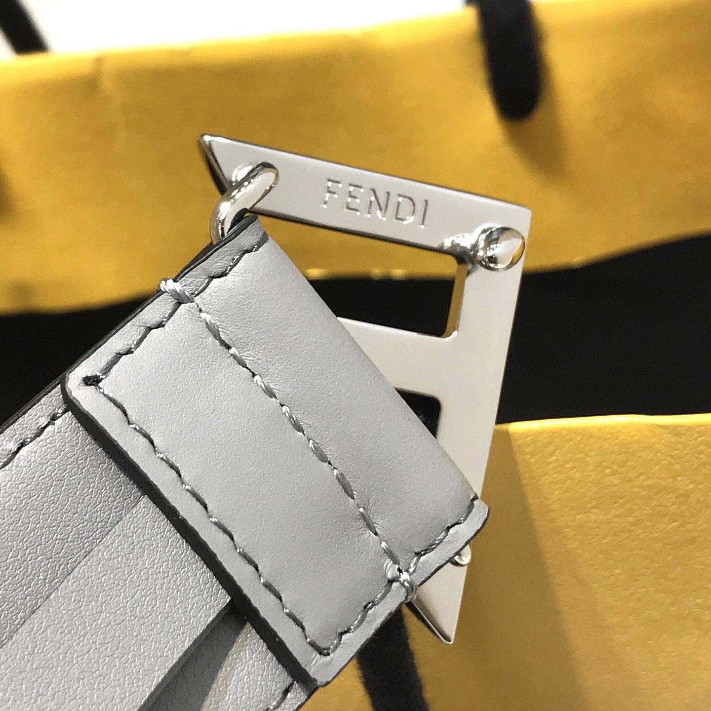 Fendi Hellgrauer Ledergürtel - EUR FASHION