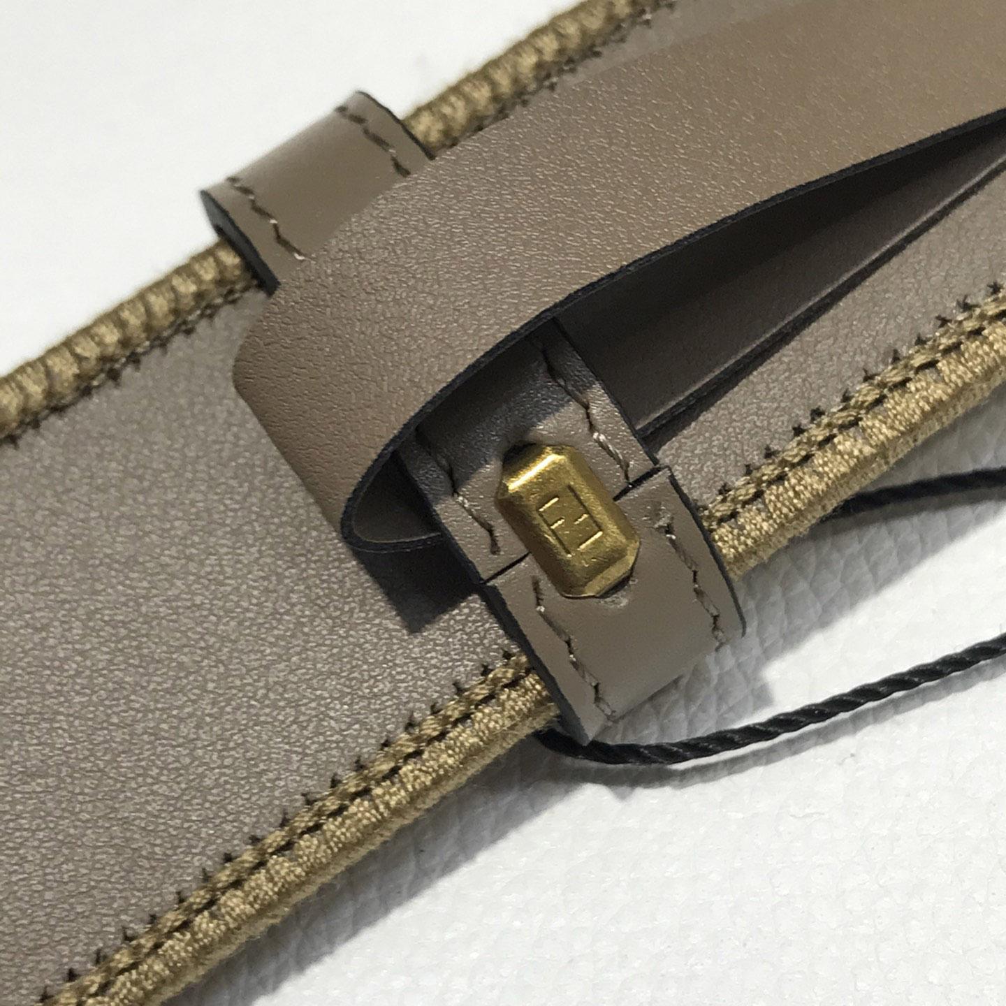 Fendi Taubengrauer FF-Jacquard-Stoffgürtel - EUR FASHION