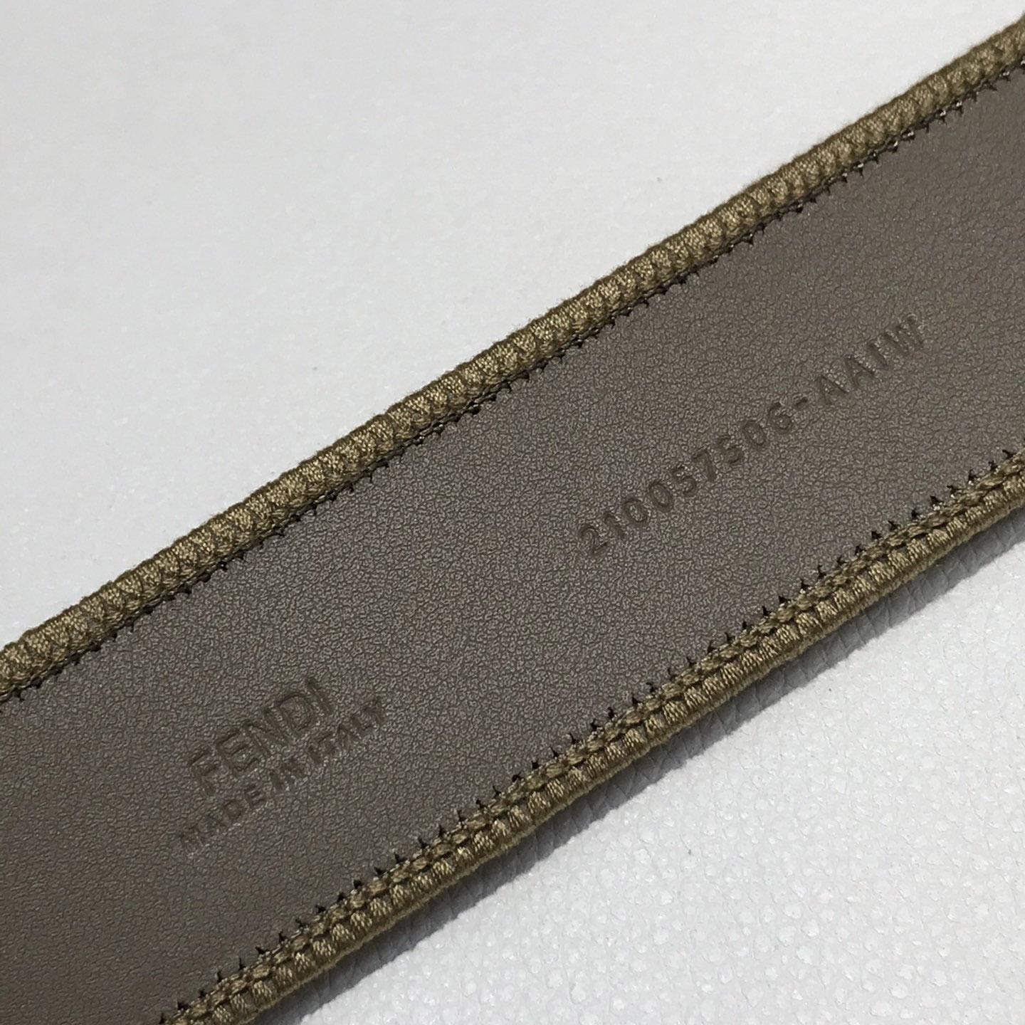 Fendi Taubengrauer FF-Jacquard-Stoffgürtel - EUR FASHION