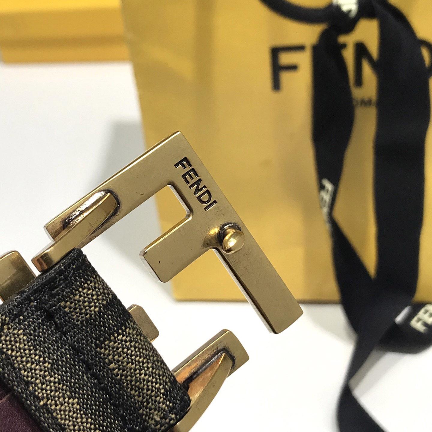 Fendi Brauner Stoffgürtel - EUR FASHION
