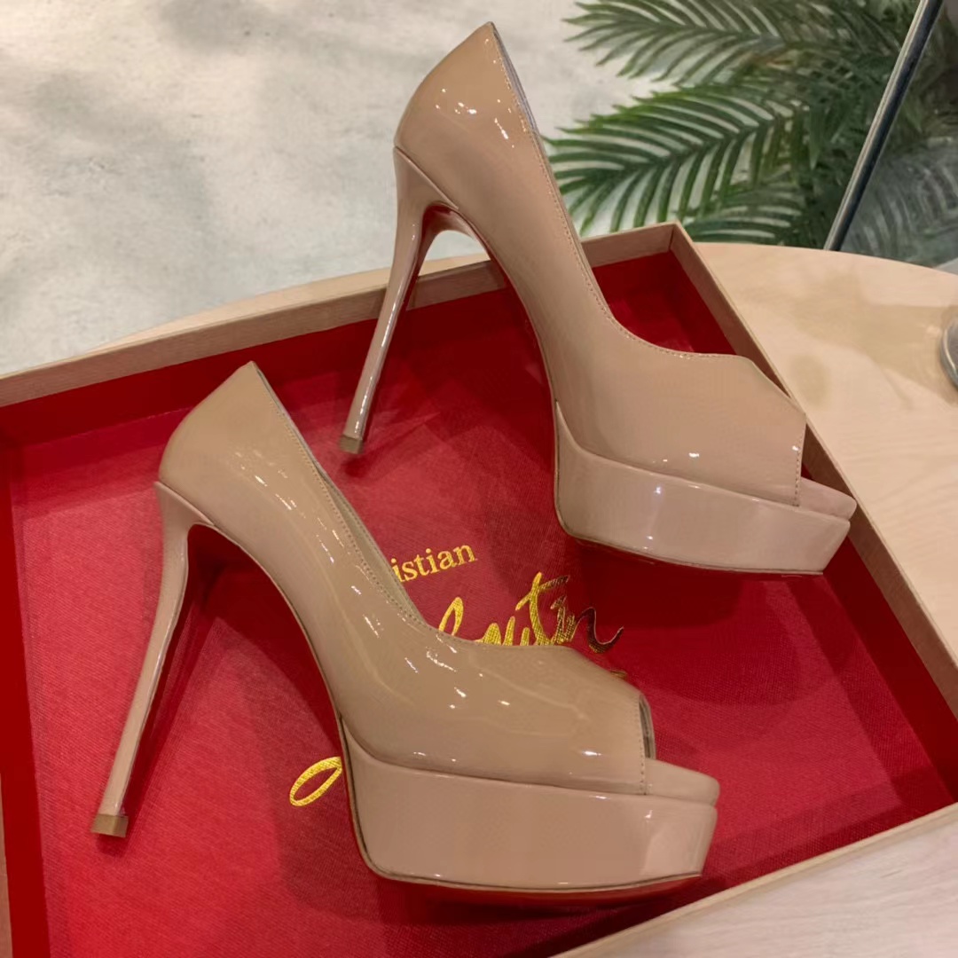 Christian Louboutin Lady Peep Lackleder-Absätze - EUR FASHION