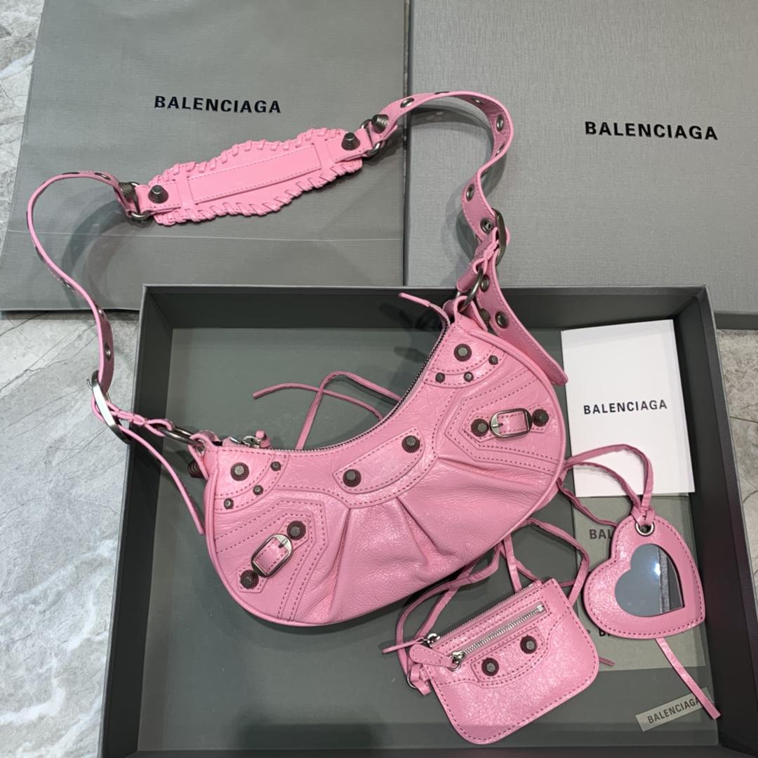 Balenciaga Damen Le Cagole XS Umhängetasche in Rosa (26-12-6 cm) - EUR FASHION