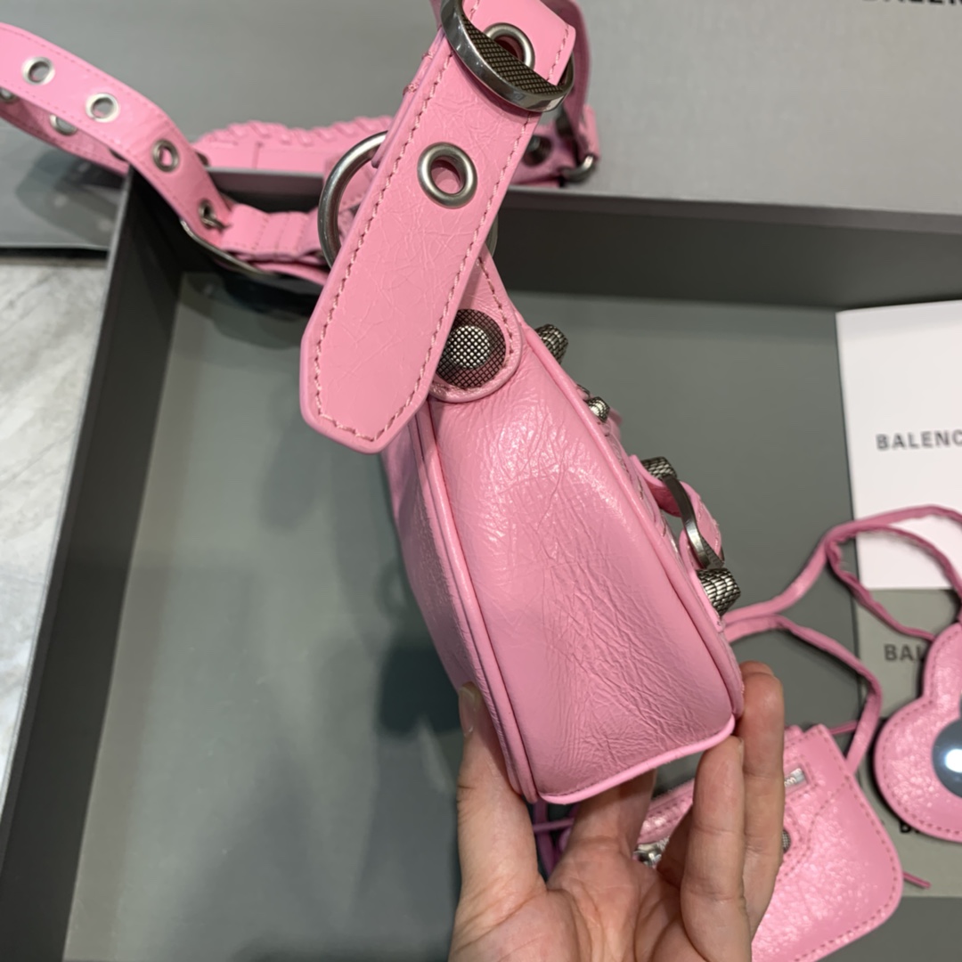 Balenciaga Damen Le Cagole XS Umhängetasche in Rosa (26-12-6 cm) - EUR FASHION