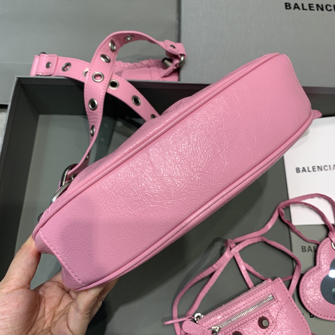 Balenciaga Damen Le Cagole XS Umhängetasche in Rosa (26-12-6 cm) - EUR FASHION