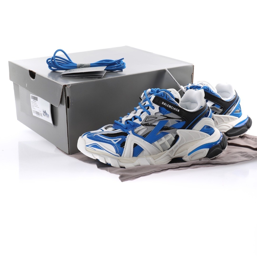Balenciaga Track 2.0 Blau Weiß Sneaker - EUR FASHION