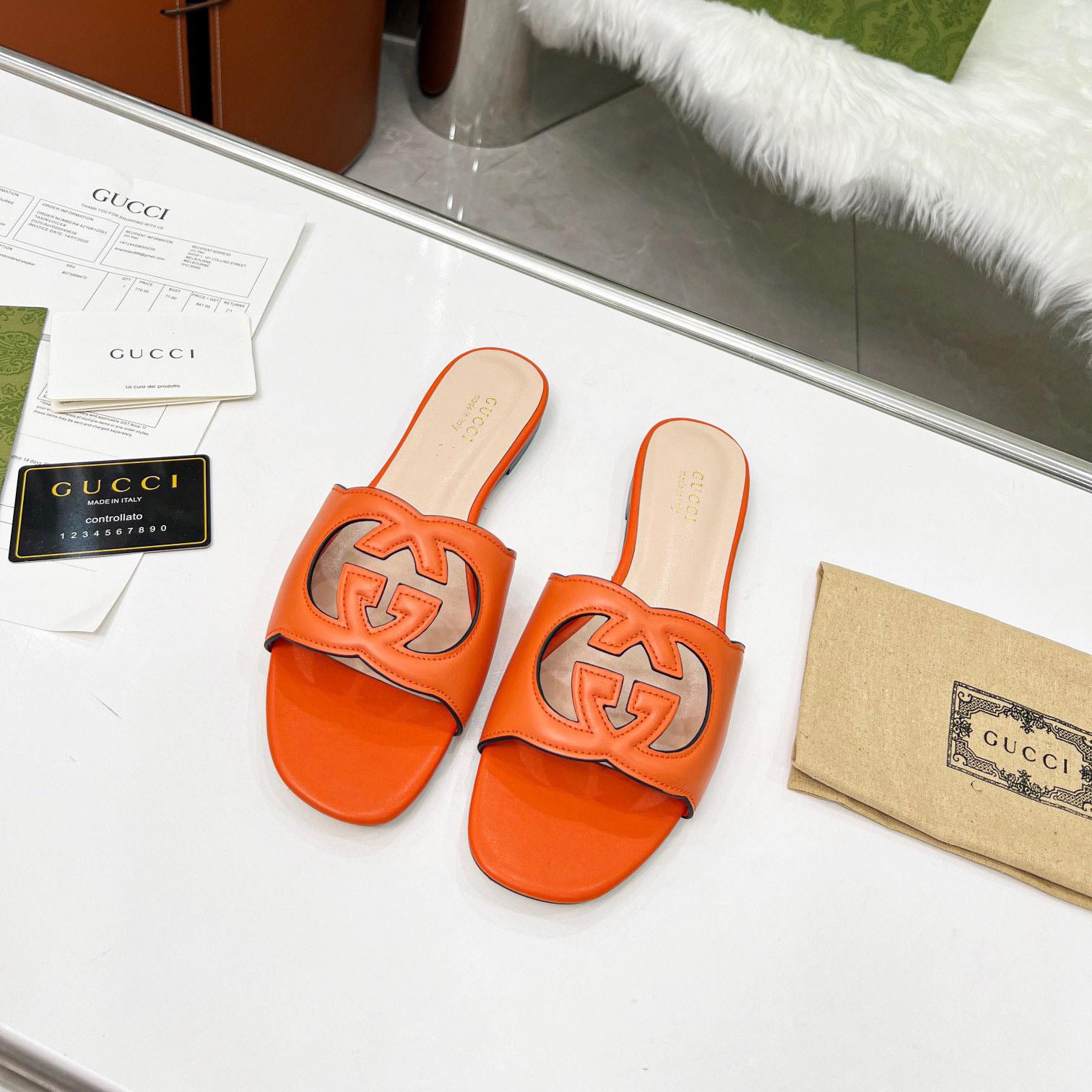 Gucci Damen-Slide-Sandale mit ineinandergreifendem G-Ausschnitt - EUR FASHION