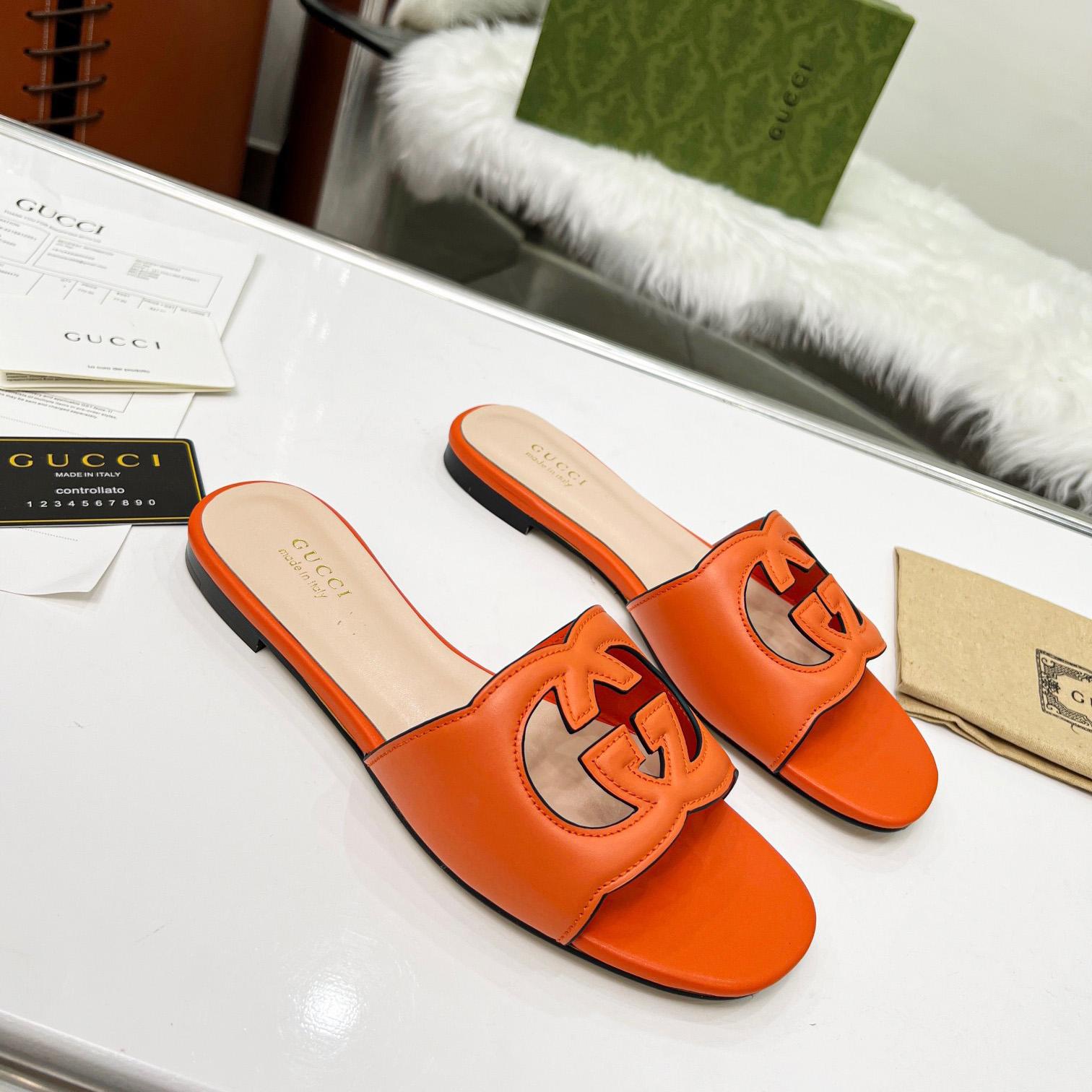 Gucci Damen-Slide-Sandale mit ineinandergreifendem G-Ausschnitt - EUR FASHION