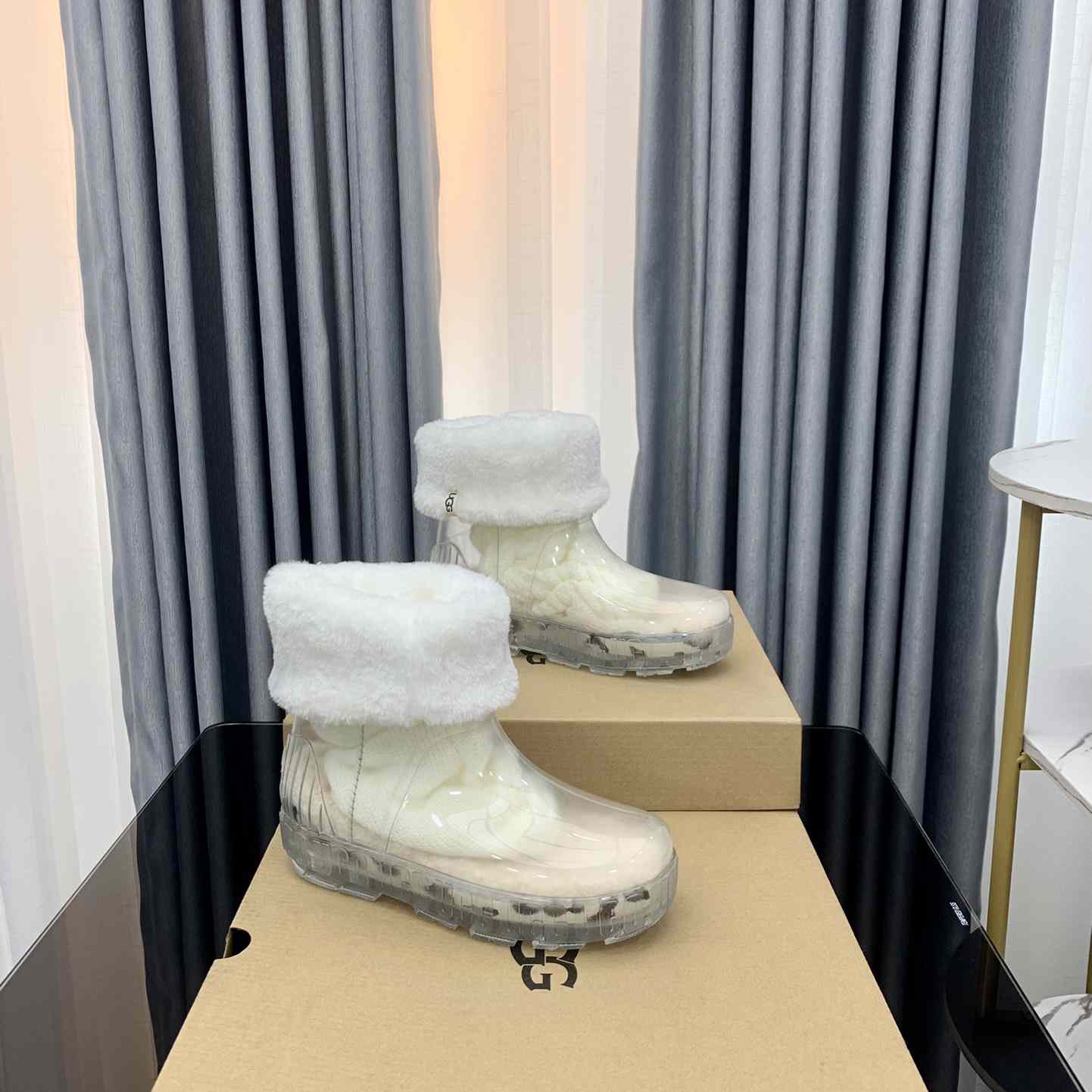 Ugg Drizlita Clear Damen Taffy Weiße Modestiefel - EUR FASHION