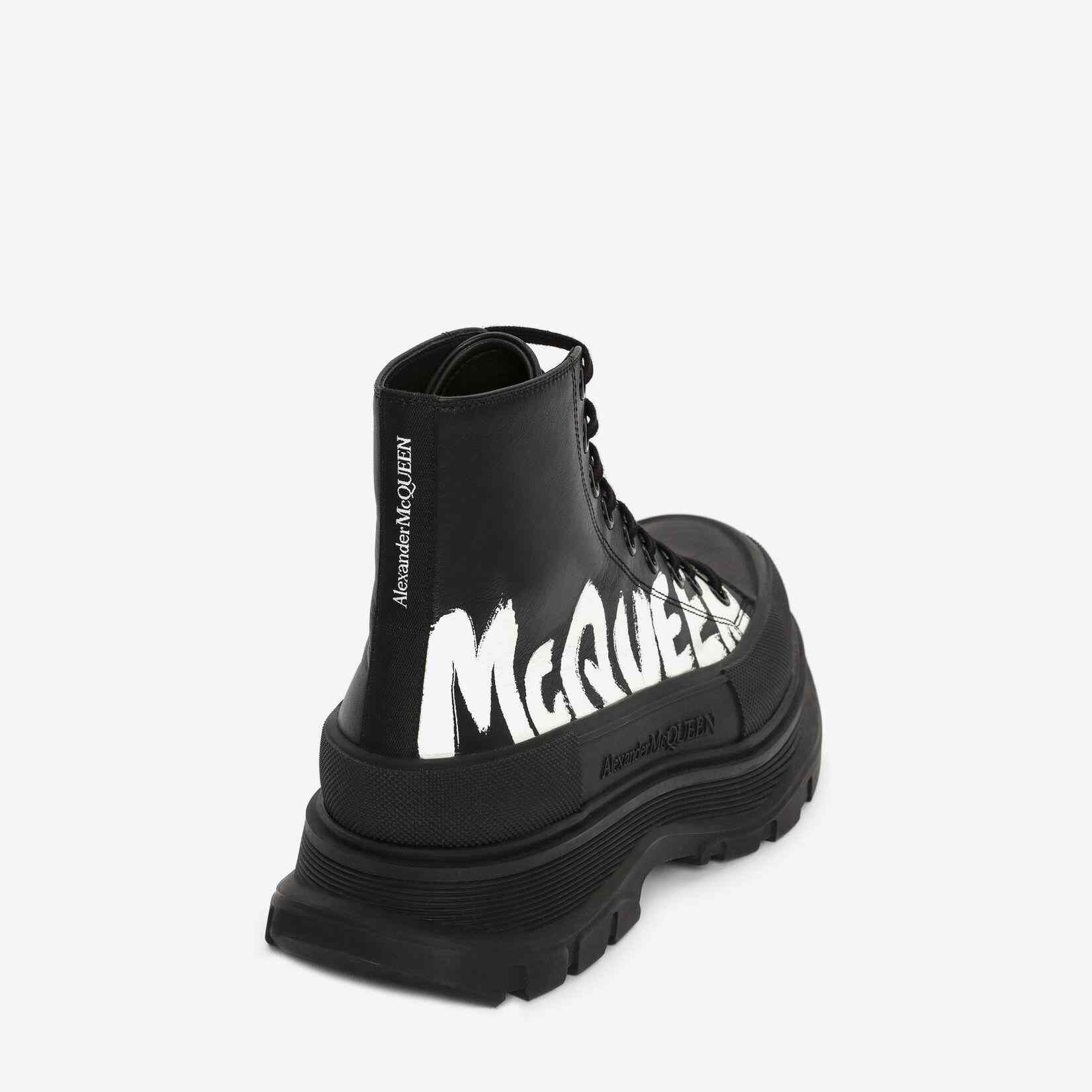 Alexander Mqueen Tread Slick Boot in Schwarz/Weiß - EUR FASHION